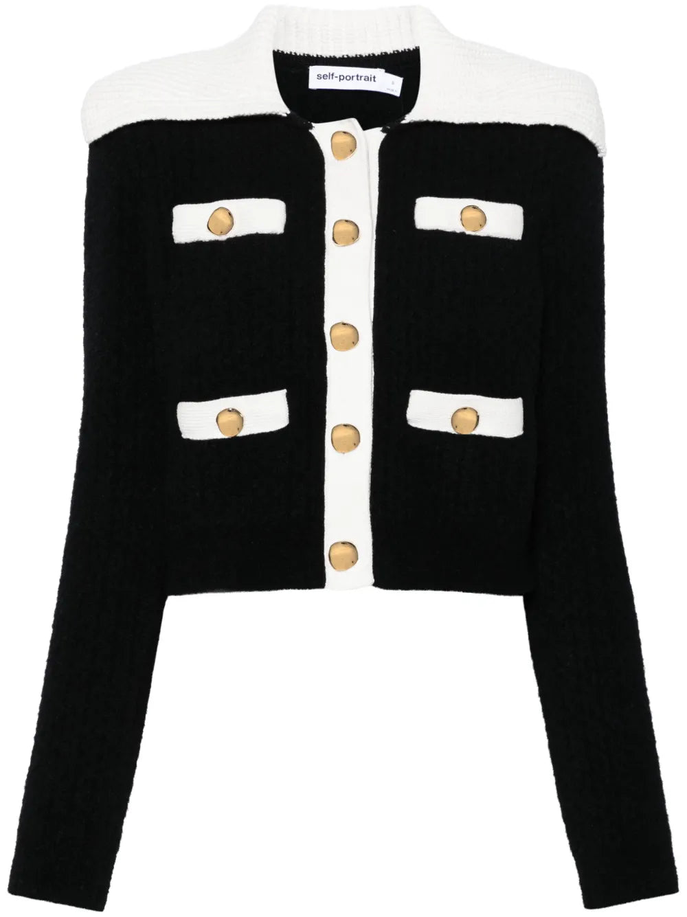 Contrast-Trim Cardigan