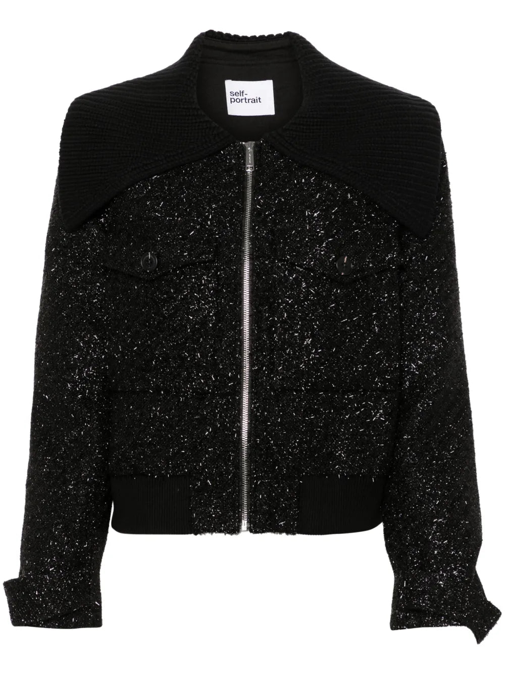 Bouclé Bomber Jacket