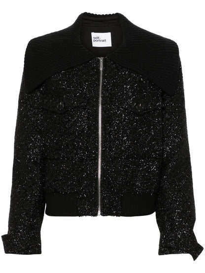 Bouclé Bomber Jacket