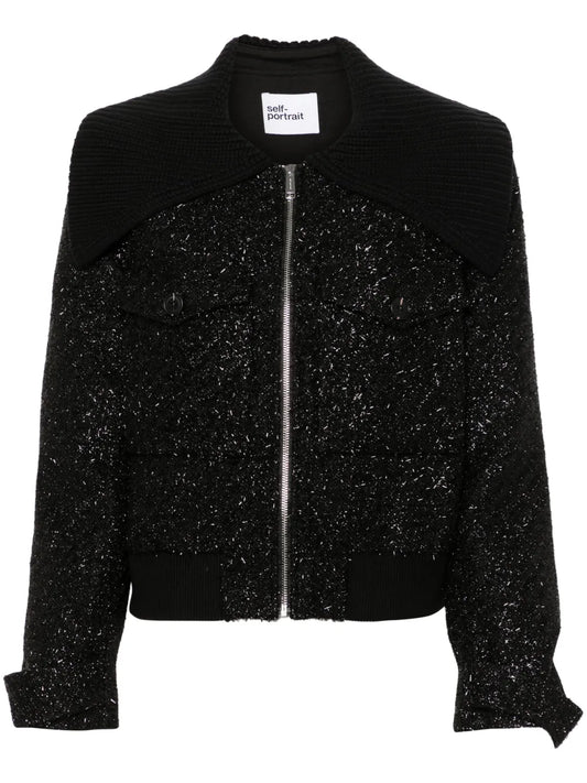 Bouclé Bomber Jacket