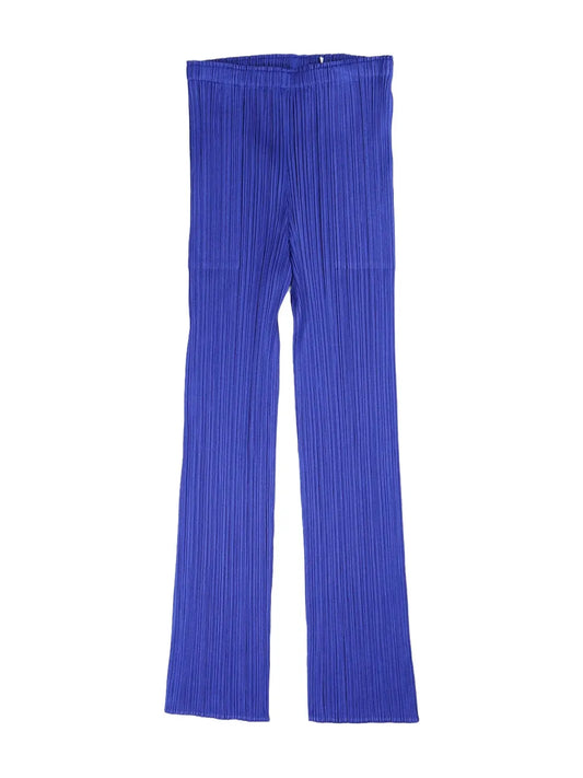 Fully-Pleated Flared Trousers