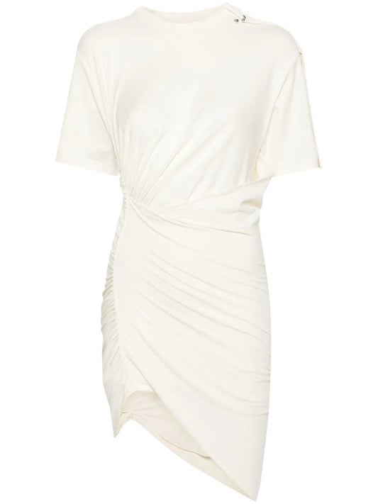 Pierced Draped T-Shirt Dress
