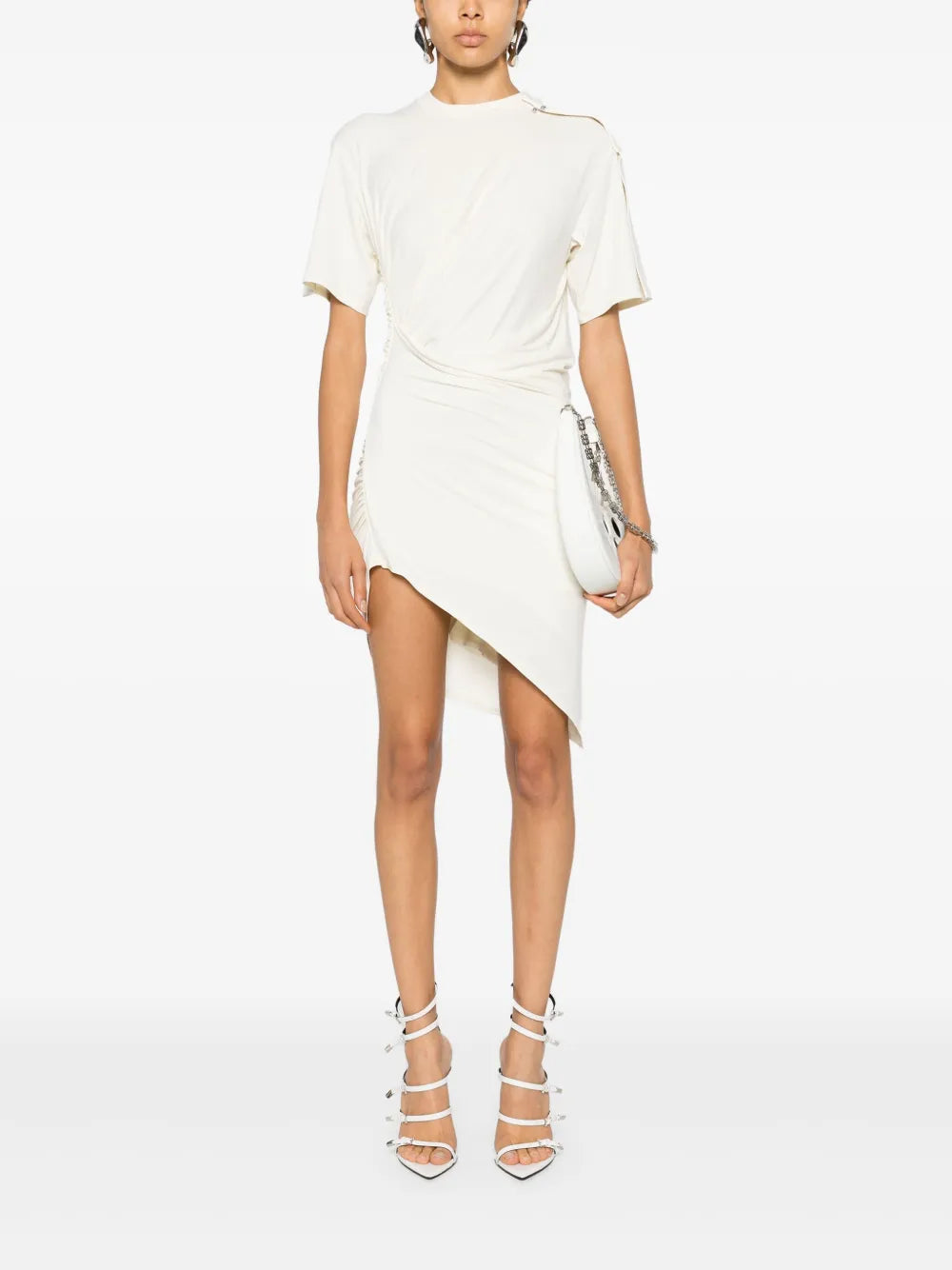 Pierced Draped T-Shirt Dress