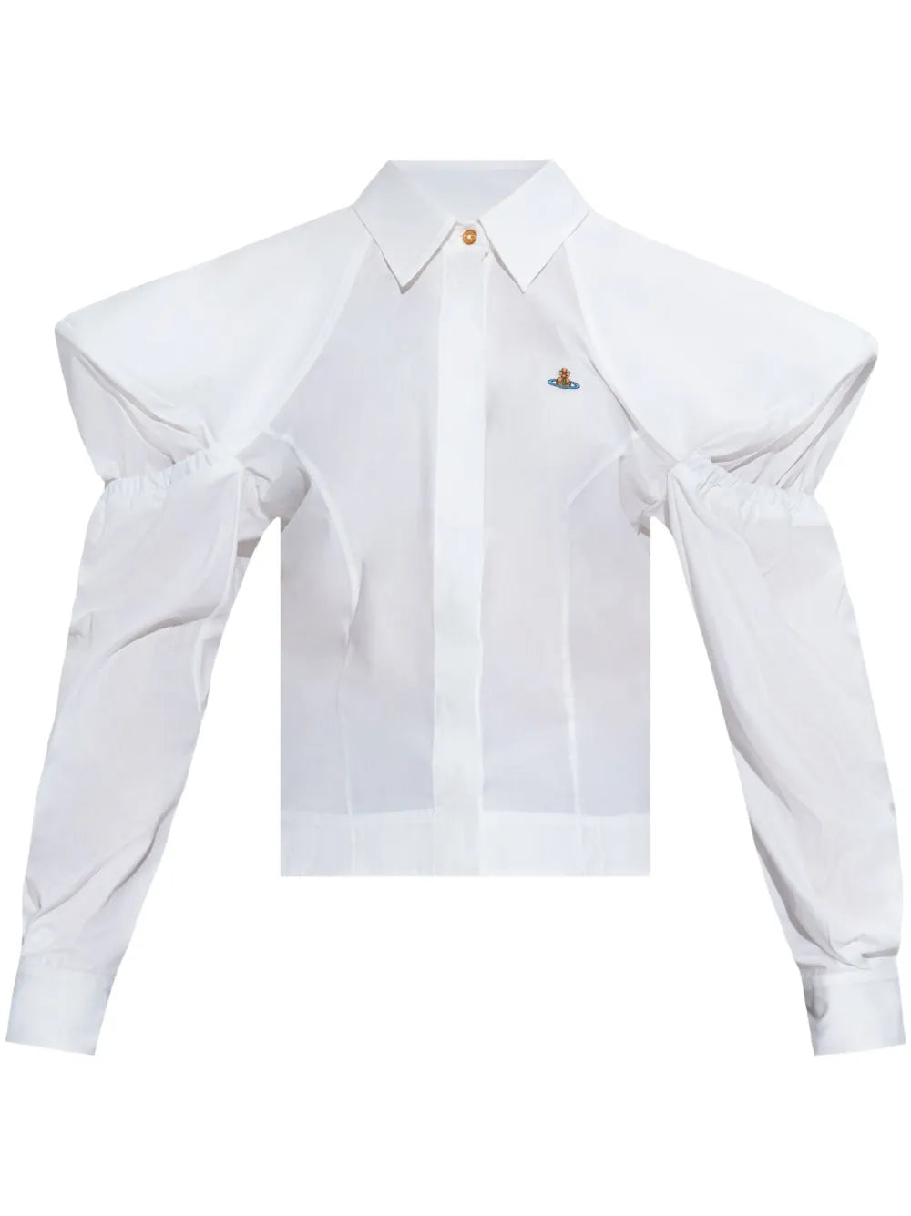 Signature Orb Logo-Embroidered Cotton Shirt