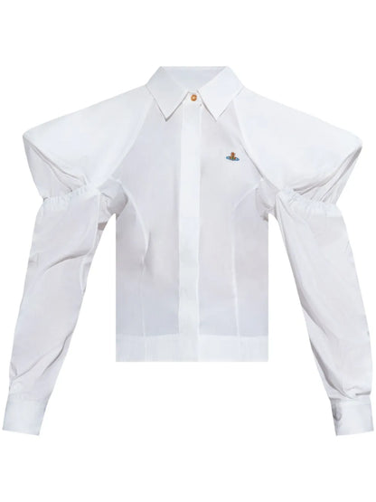 Signature Orb Logo-Embroidered Cotton Shirt