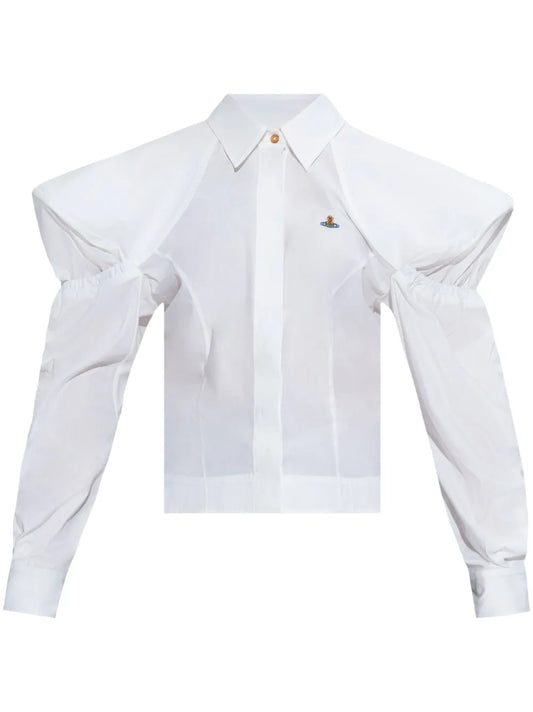 Signature Orb Logo-Embroidered Cotton Shirt