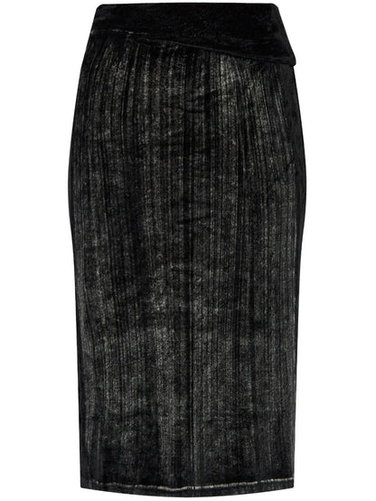 Faded-Effect Pencil Skirt