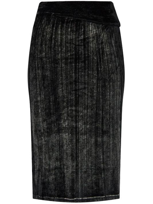 Faded-Effect Pencil Skirt