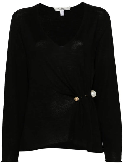 Pin-Detail Sweater