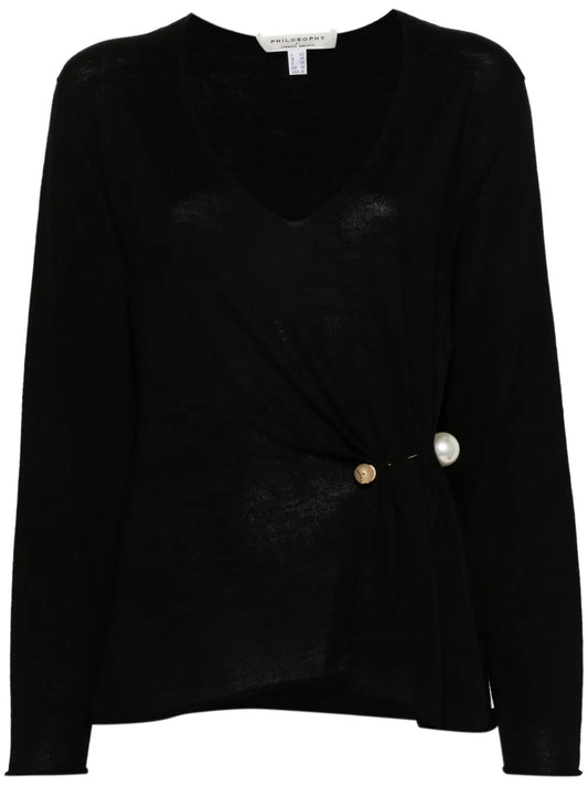Pin-Detail Sweater