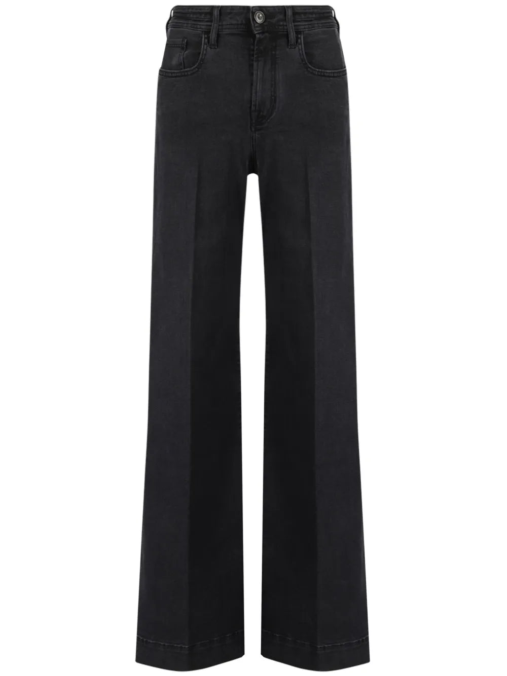 Pleat-Detailed Cotton Jeans
