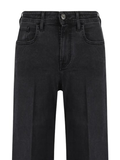 Pleat-Detailed Cotton Jeans