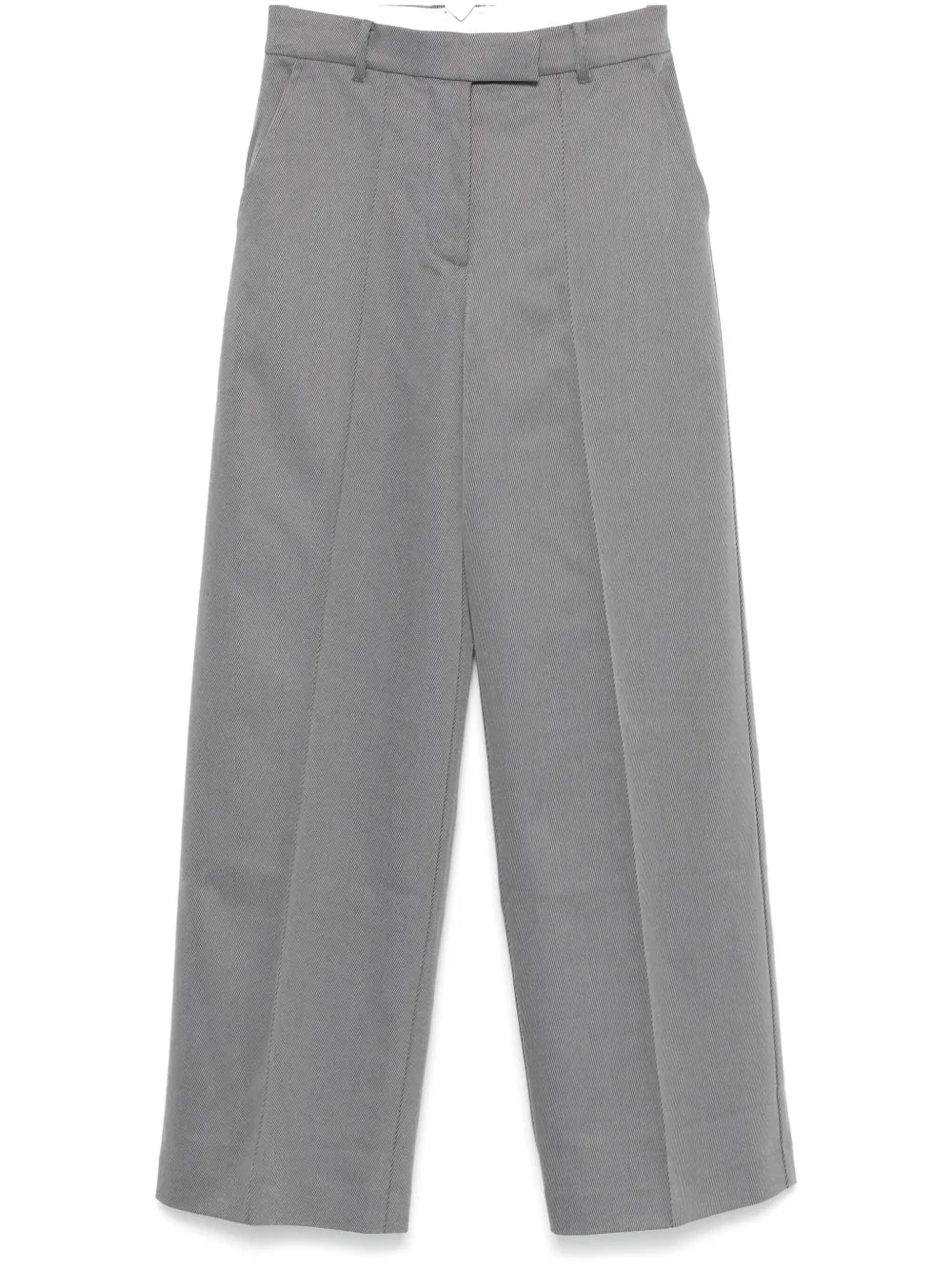Twill-Weave Striped Trousers