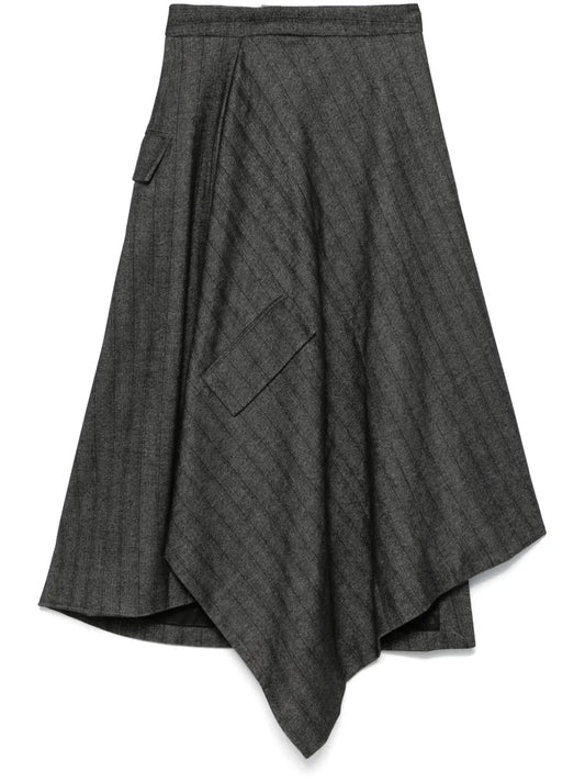 Striped Draped Skirt