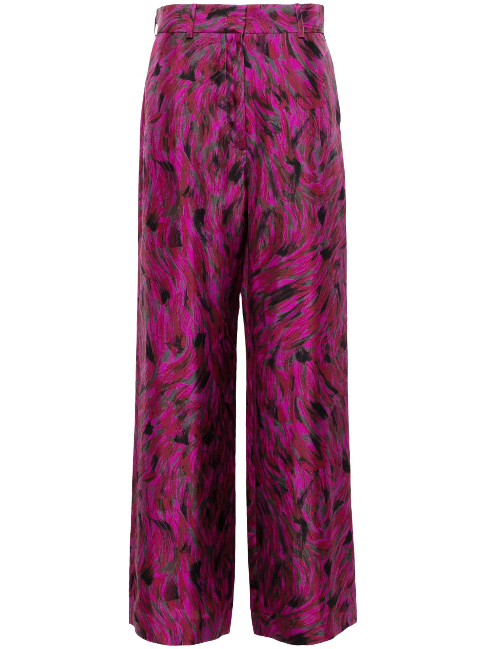 Brush Stroke-Printed Trousers