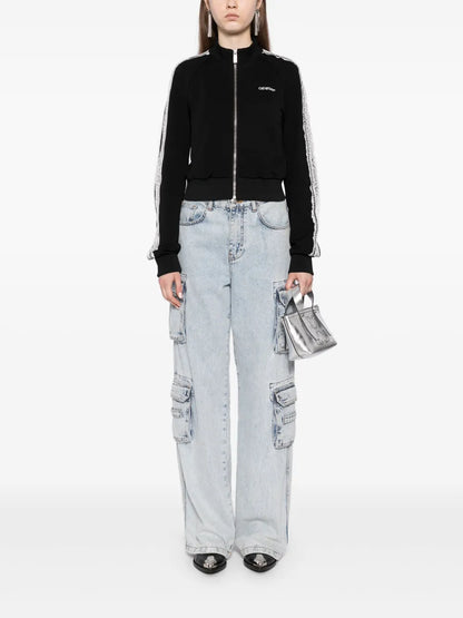 Lace Logo-Print Track Jacket