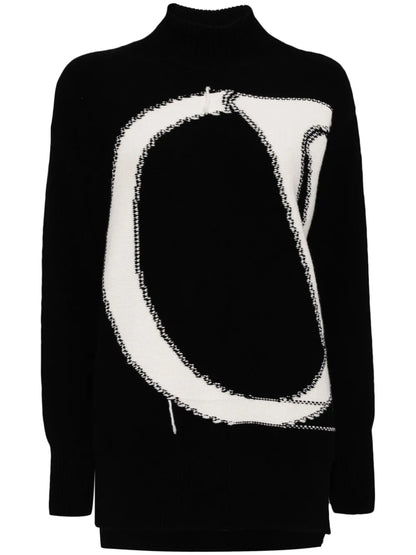 Maxi Logo Turtleneck Sweater