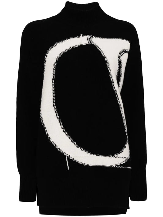 Maxi Logo Turtleneck Sweater