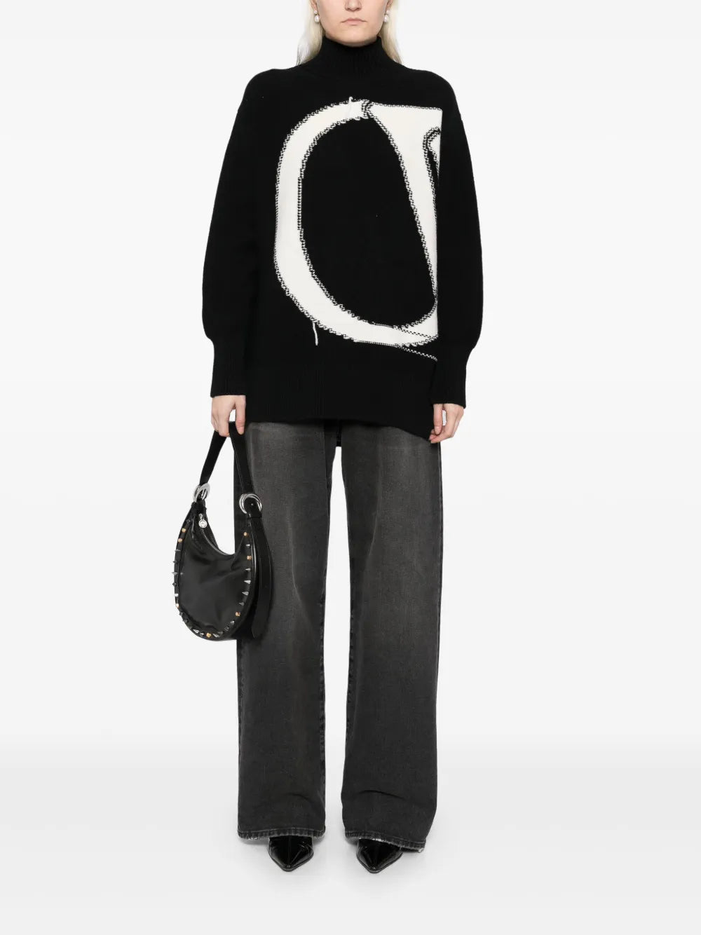 Maxi Logo Turtleneck Sweater