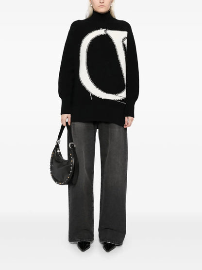 Maxi Logo Turtleneck Sweater
