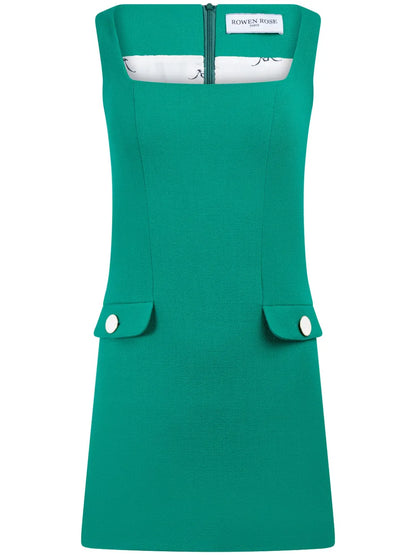 Sleeveless Wool Mini Dress