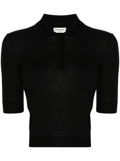 Cassandre-Embroidery Polo Top