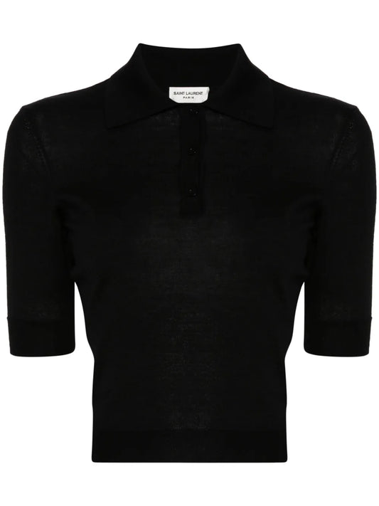Cassandre-Embroidery Polo Top