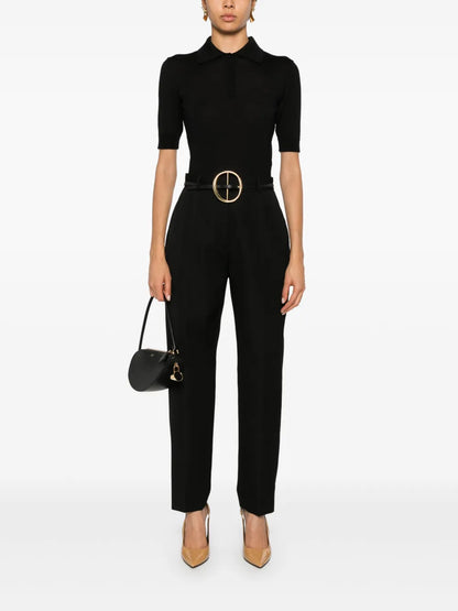 Cassandre-Embroidery Polo Top
