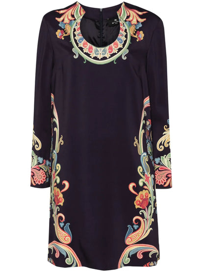 Floral-Print Midi Dress