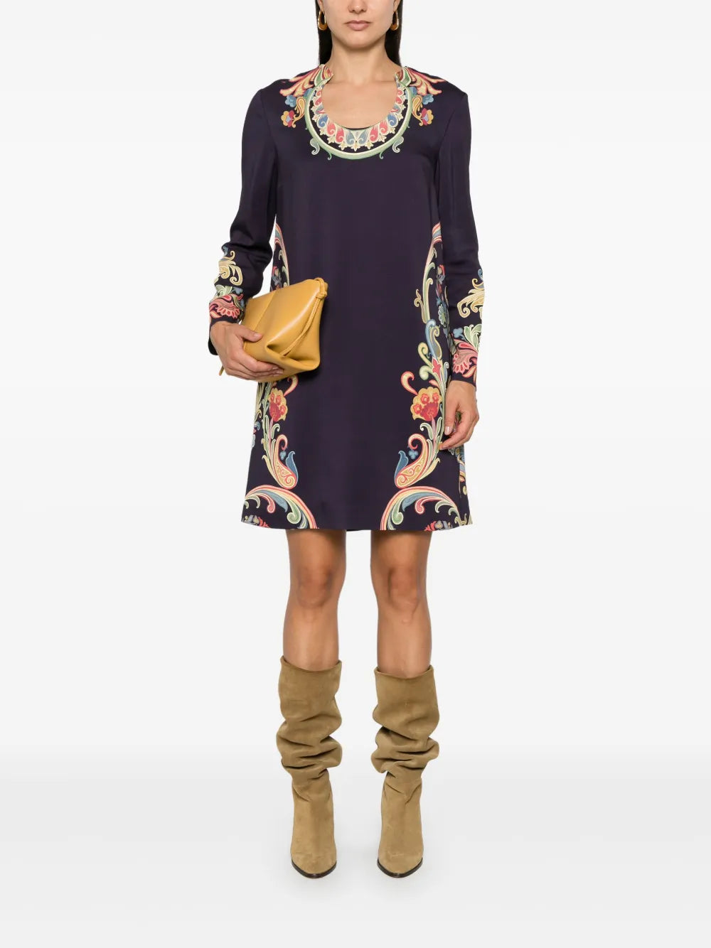 Floral-Print Midi Dress