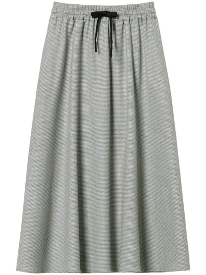 Houndstooth Midi Skirt
