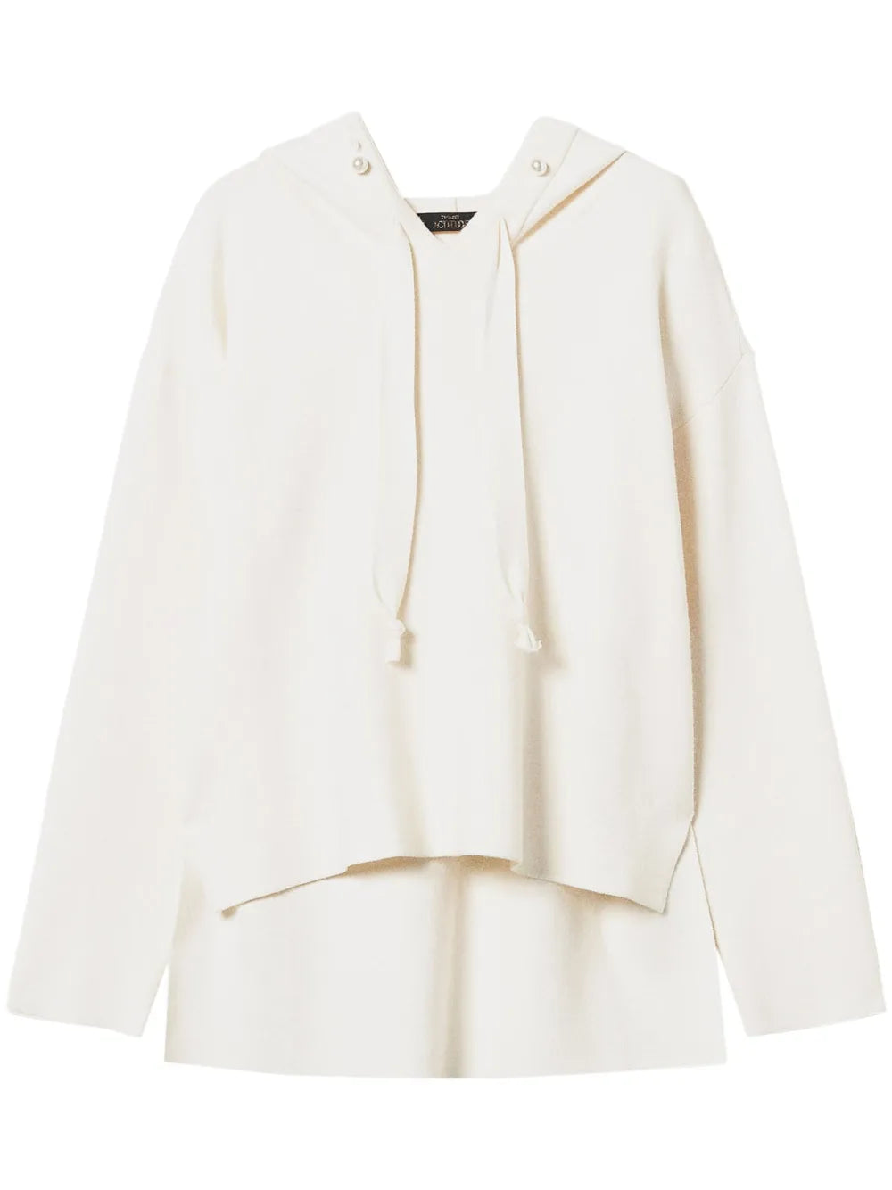 Faux-Pearl Embellished Hoodie