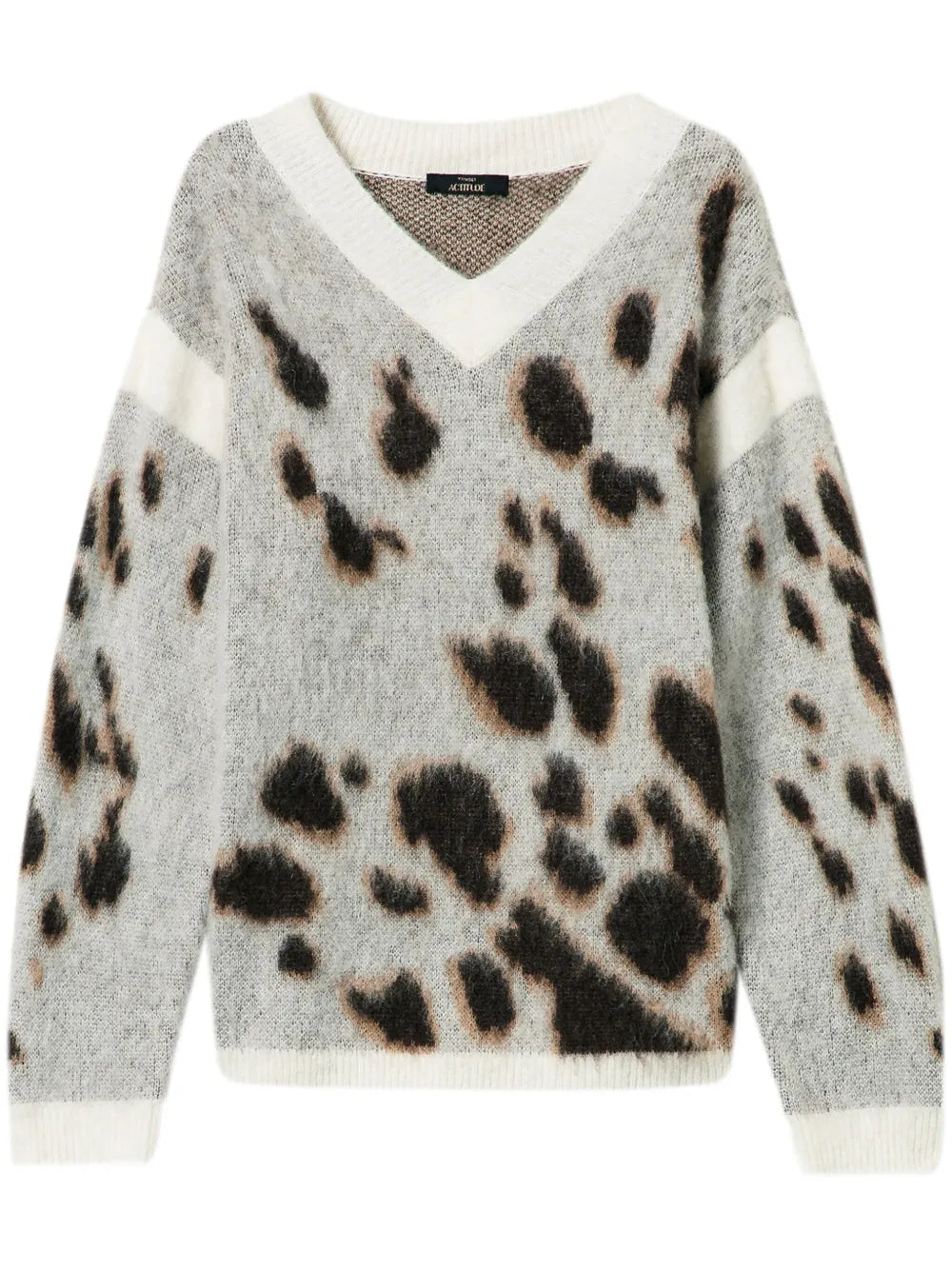 Leopard-Print Jacquard Jumper