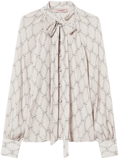 Graphic-Print Blouse