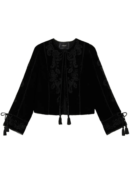 Embroidered Velvet Jacket