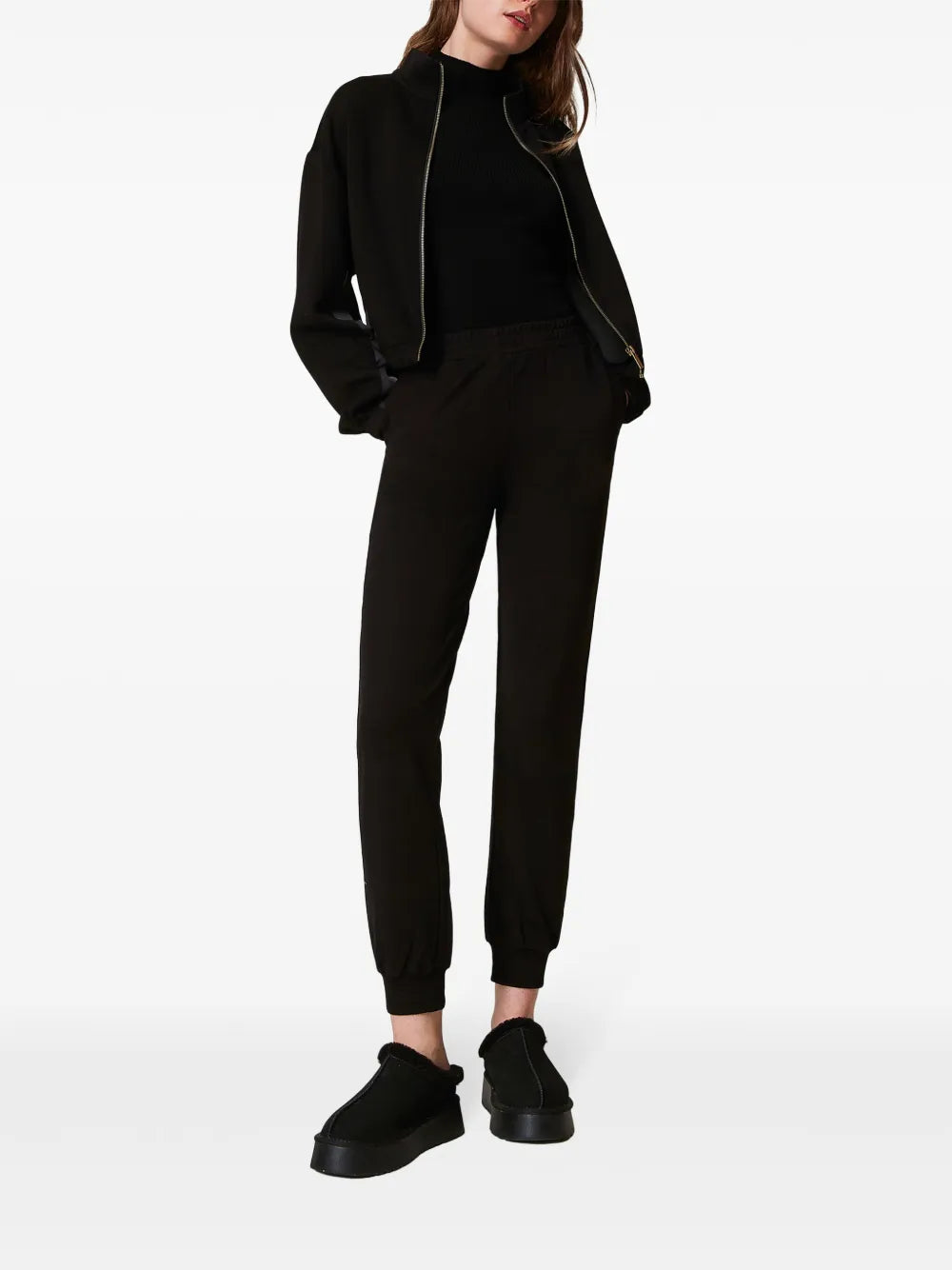 Elasticated-Waist Track Pants