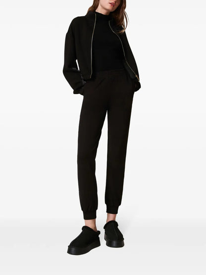 Elasticated-Waist Track Pants