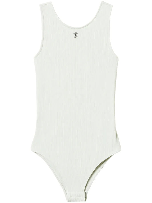 Ribbed Logo-Plaque Bodysuit