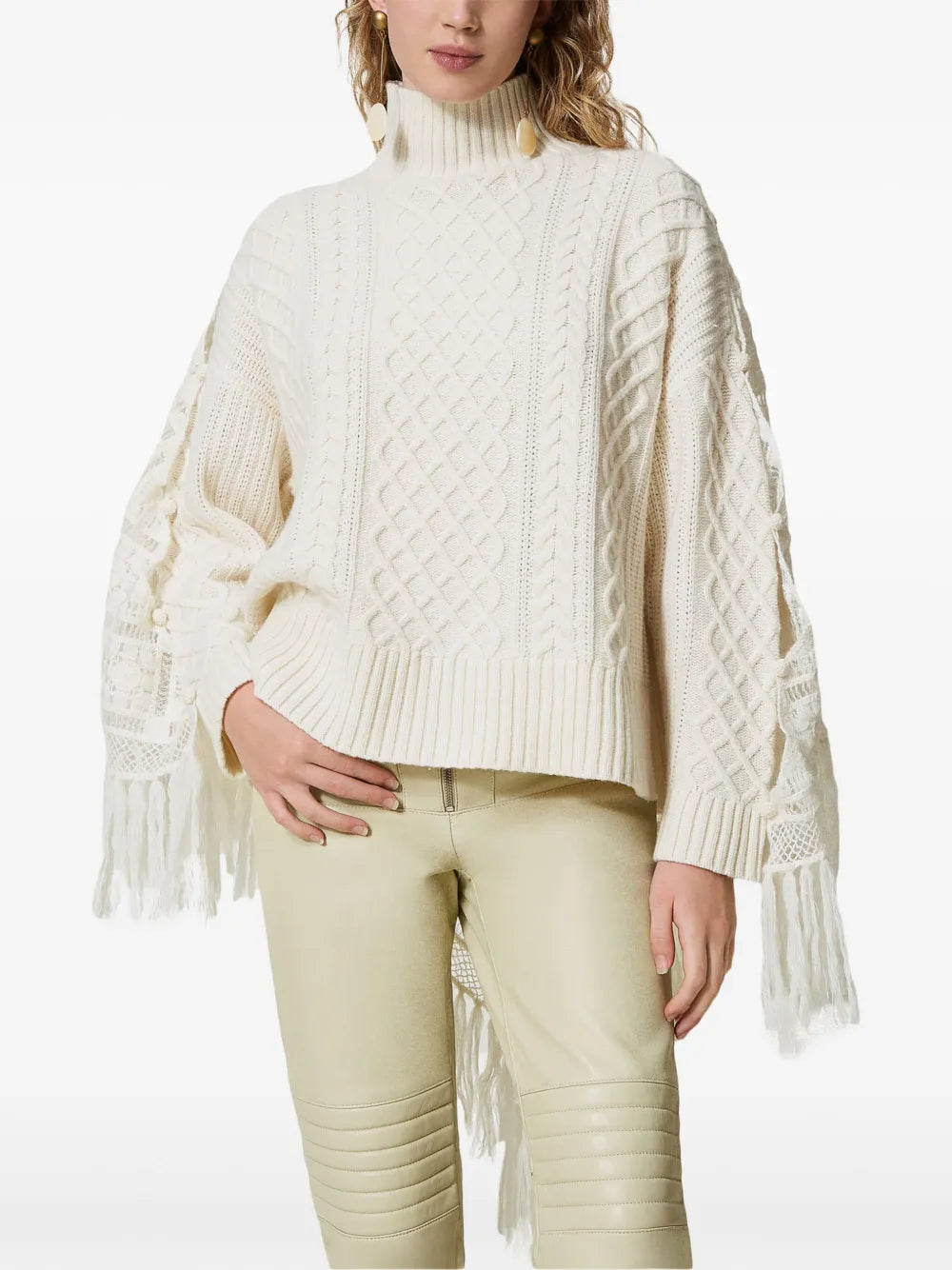 Scarf-Detail Sweater