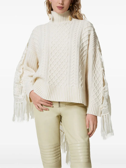 Scarf-Detail Sweater