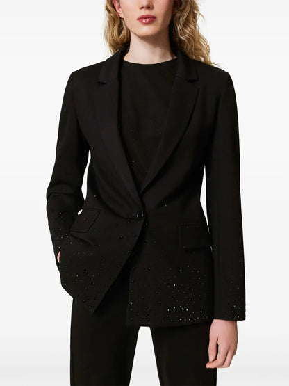 Rhinestone-Embellished Blazer