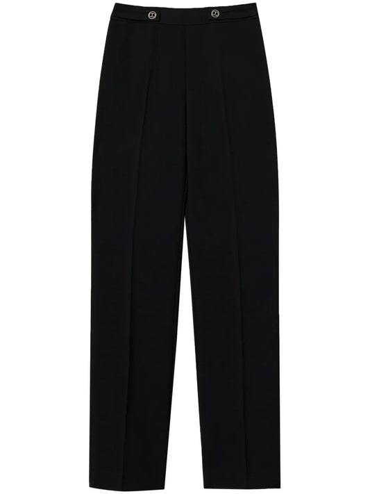 Straight-Leg Cady-Texture Trousers