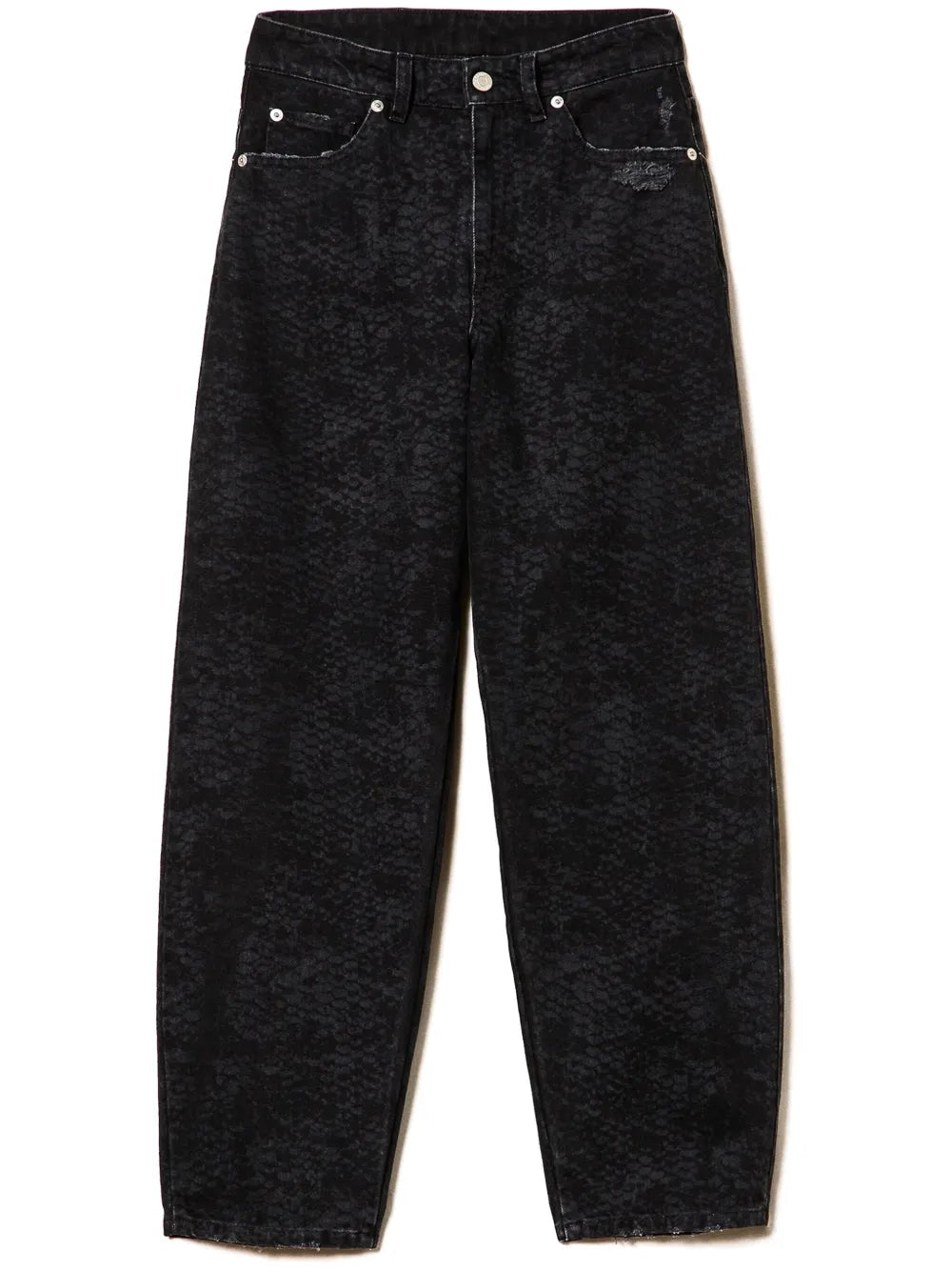 Snake-Print Jeans