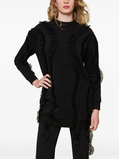 Ruffle-Detail Sweatshirt