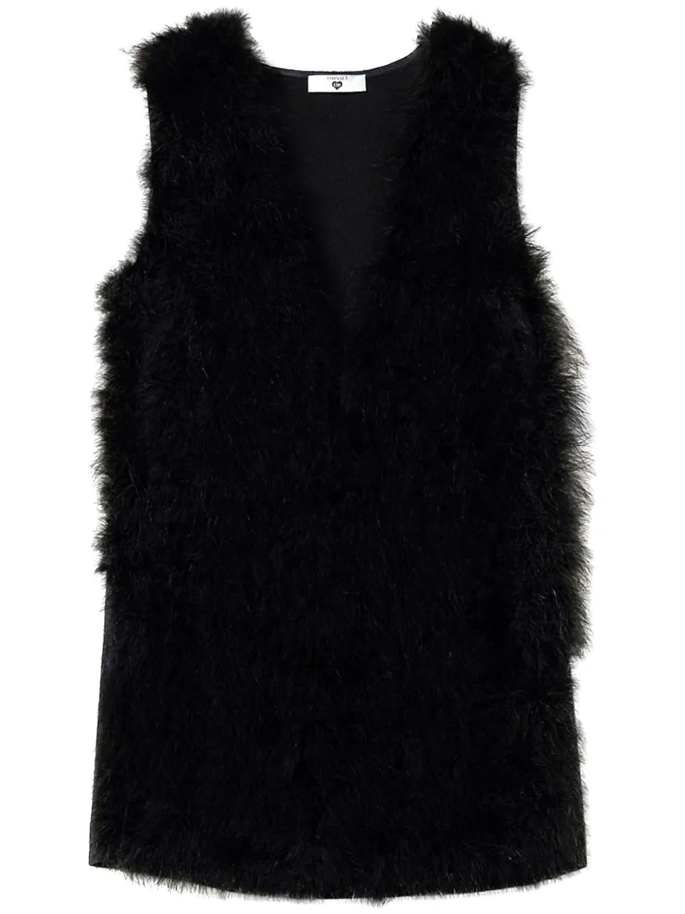 Feather-Embellished Gilet