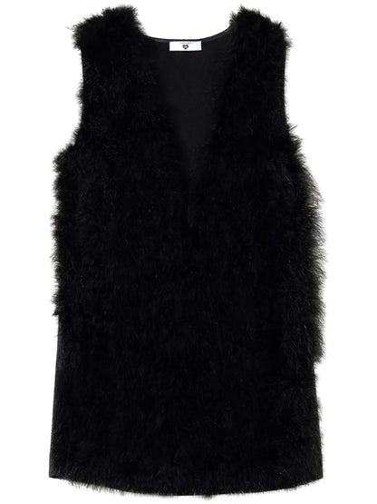 Feather-Embellished Gilet