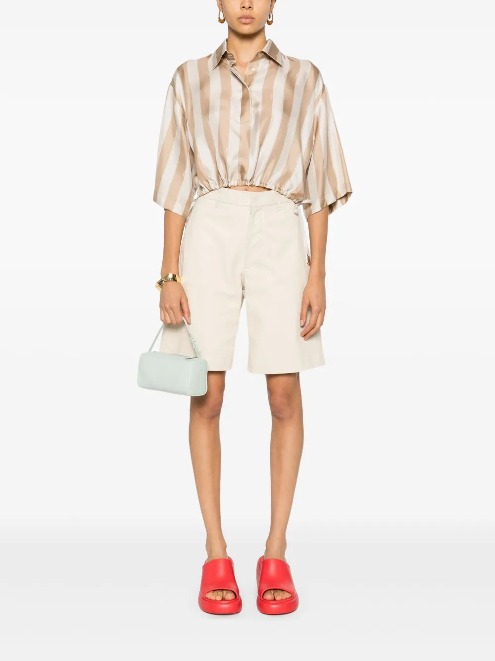 Pequin Striped Cropped Shirt