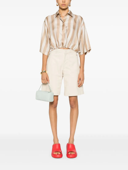 Pequin Striped Cropped Shirt