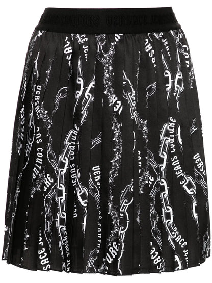 Logo-Chain Mini Skirt