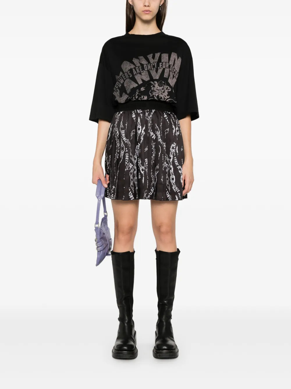 Logo-Chain Mini Skirt